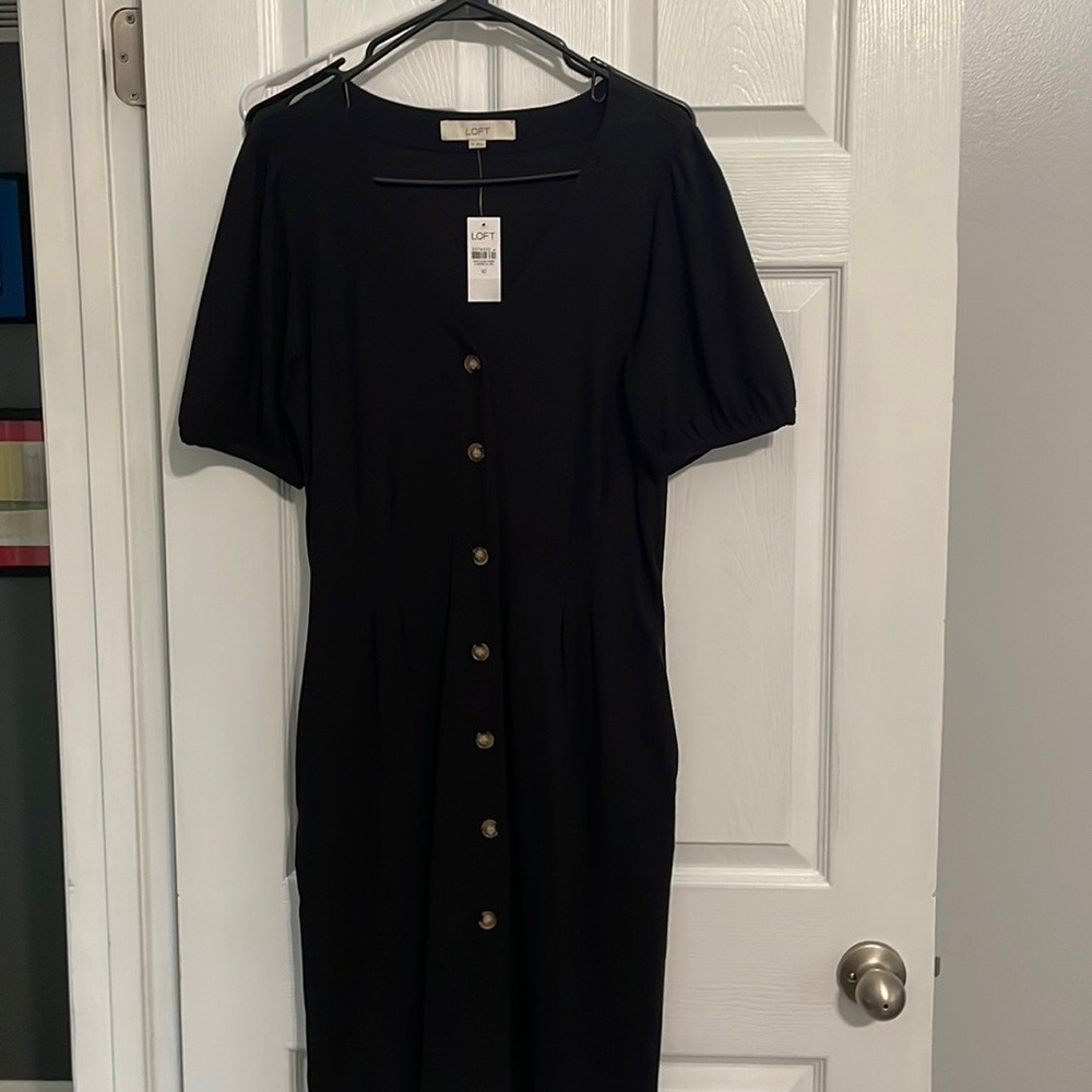 Nwt loft black dress -10